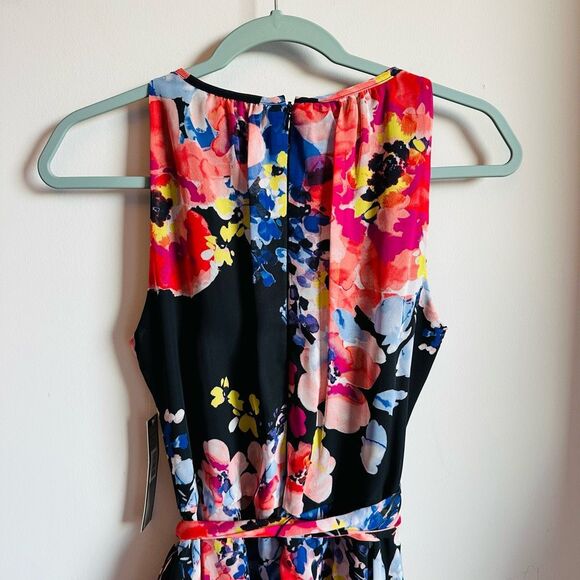 NWT Tahari ASL Petite Floral Chiffon Dress 6P MSRP $118 - Picture 4 of 7